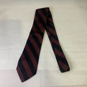 #6622 Maroon and Black Mens Striped Necktie, Tie